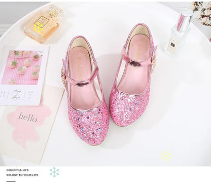 Little Heels For Kids Princess Leather Shoes