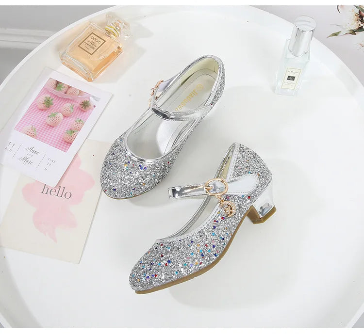 Little Heels For Kids Princess Leather Shoes