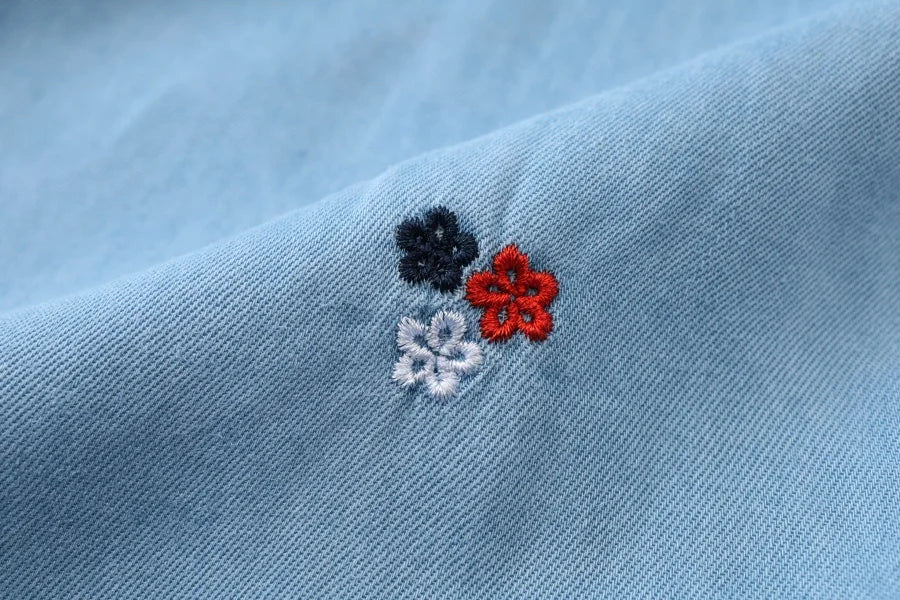 Embroidered Denim Boys Girls Familly Match Clothes