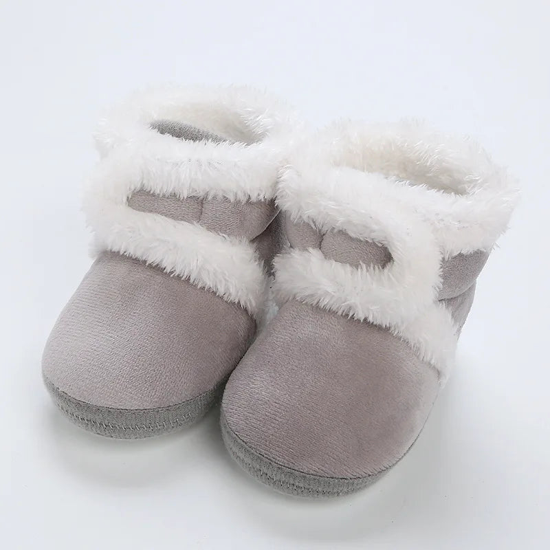 Newborn Baby Soft Booties Solid Snow Boots