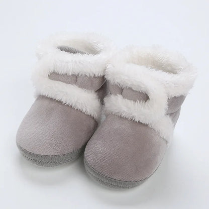 Newborn Baby Soft Booties Solid Snow Boots