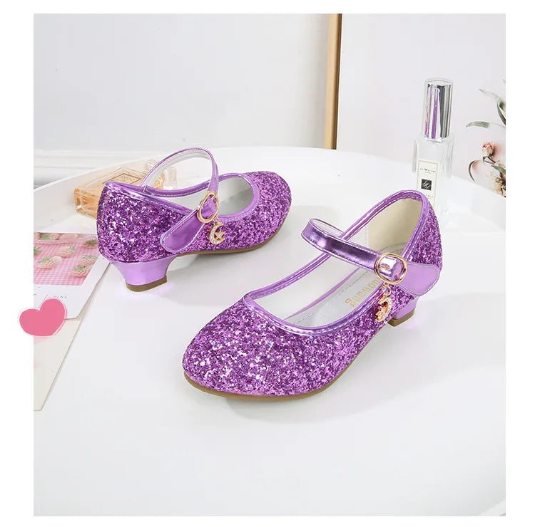 Little Heels For Kids Princess Leather Shoes