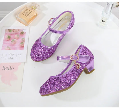 Little Heels For Kids Princess Leather Shoes