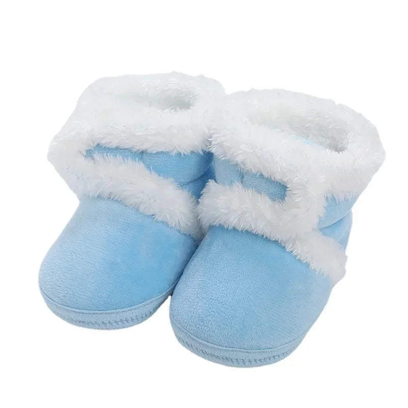 Newborn Baby Soft Booties Solid Snow Boots