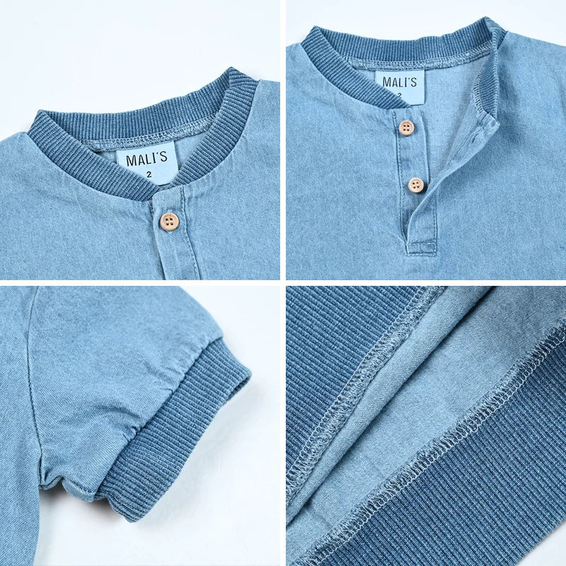 Summer Kid's T-Shirt Top Romper Skirt Set