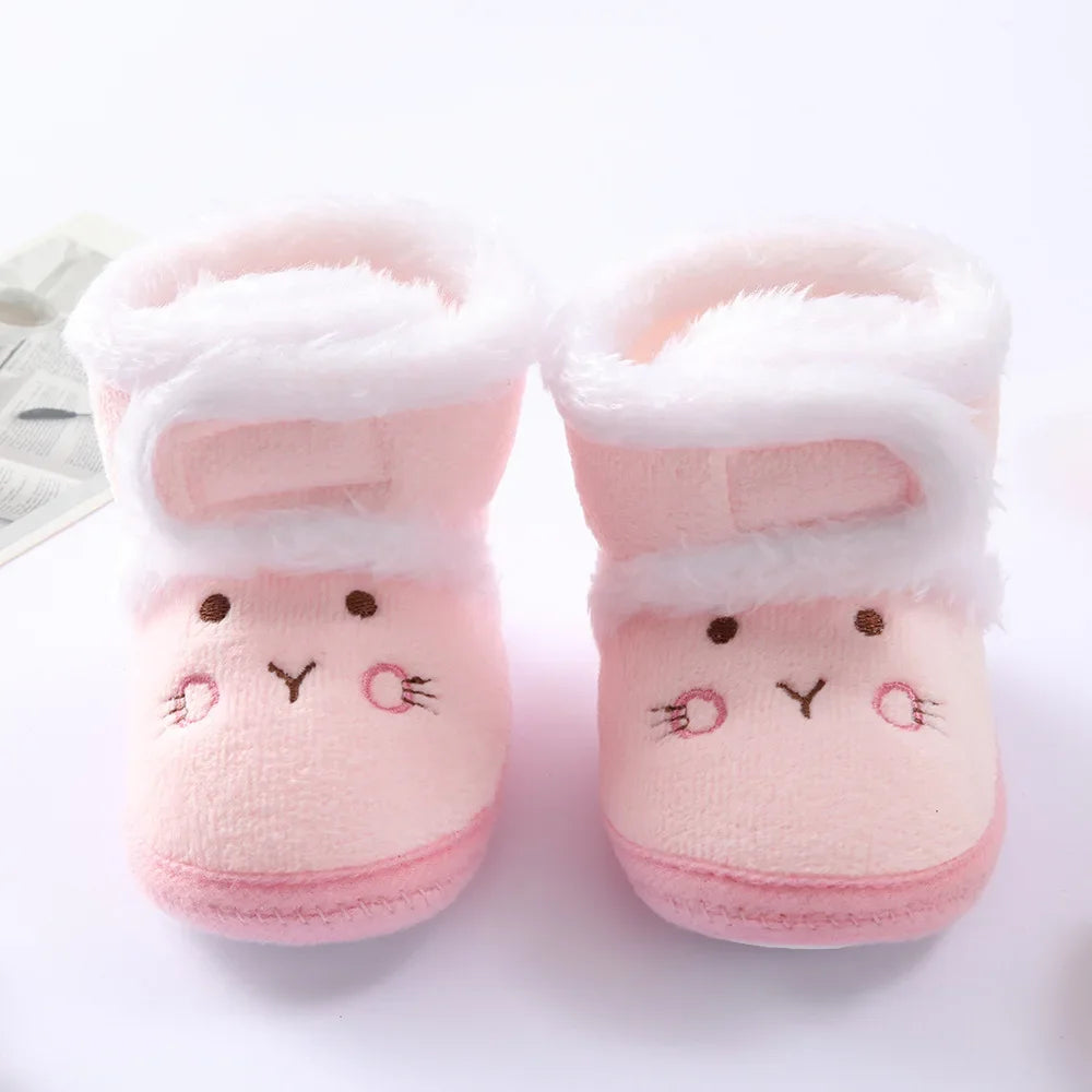 Newborn Baby Soft Booties Solid Snow Boots