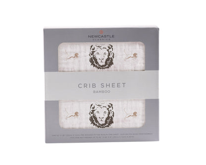 Hear Me Roar Lion Bamboo Muslin Crib Sheet-0