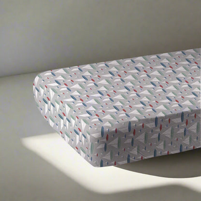 Marina Sailboats Bamboo Muslin Crib Sheet-1