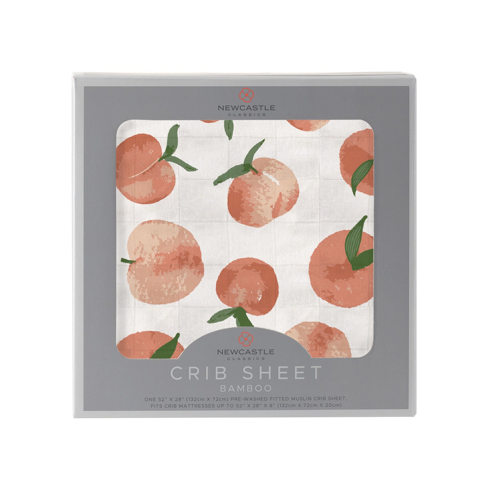 Carnelian Peaches Crib Sheet-0