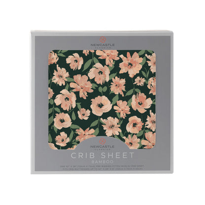 Canyon Sunset Flowers Bamboo Crib Sheet-0