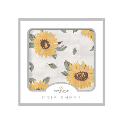 Sunflower Farm Crib Sheet-0