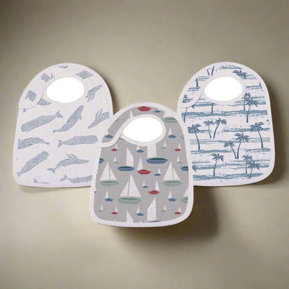 Ocean Tides Bamboo Snap Bibs-1