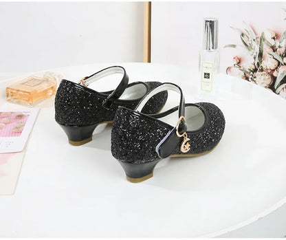 Little Heels For Kids Princess Leather Shoes