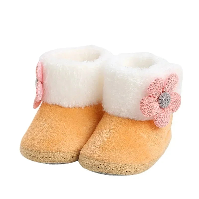 Newborn Baby Soft Booties Solid Snow Boots