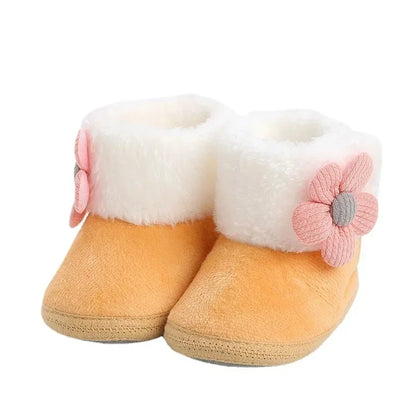 Newborn Baby Soft Booties Solid Snow Boots