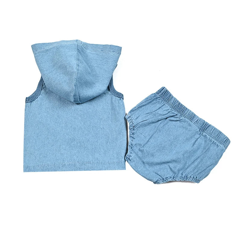 Summer Kid's T-Shirt Top Romper Skirt Set