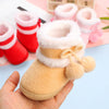 Newborn Baby Soft Booties Solid Snow Boots