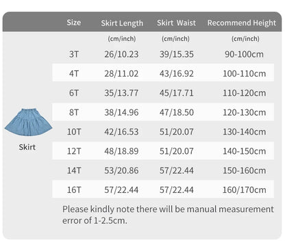 Summer Kid's T-Shirt Top Romper Skirt Set