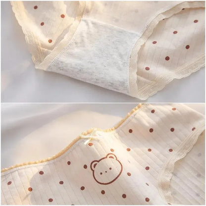 5Pcs/set Mid Waist Intimates Underpants