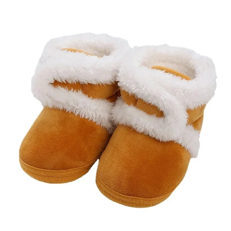 Newborn Baby Soft Booties Solid Snow Boots