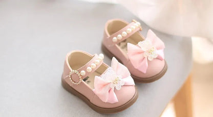 Bow Square Shoes Children Sneakers