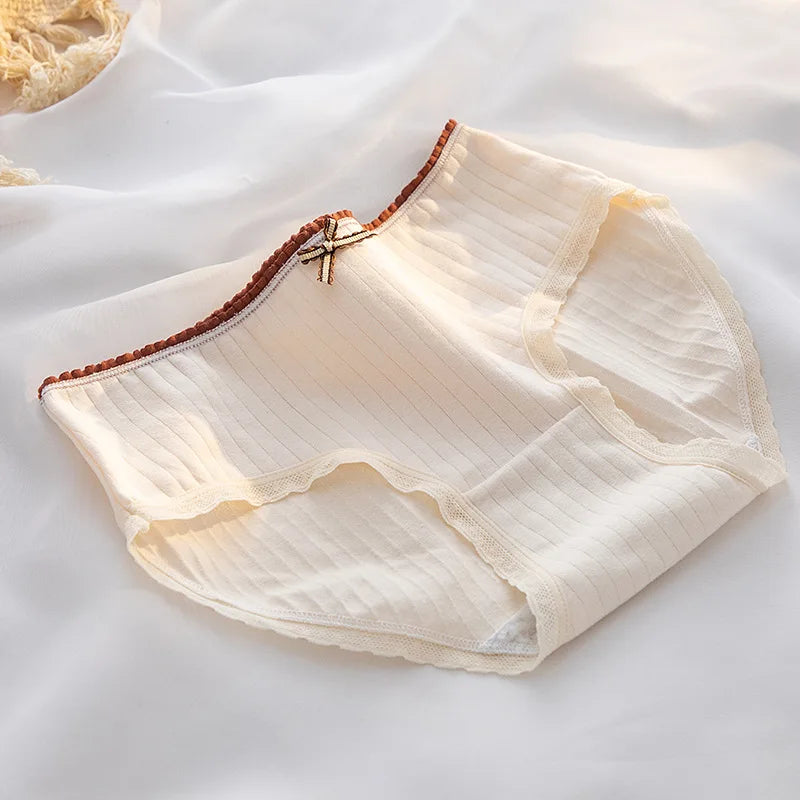 5Pcs/set Mid Waist Intimates Underpants