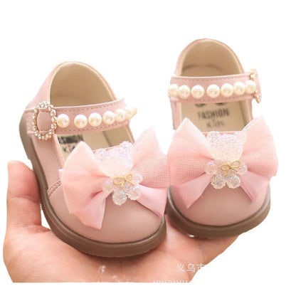 Bow Square Shoes Children Sneakers