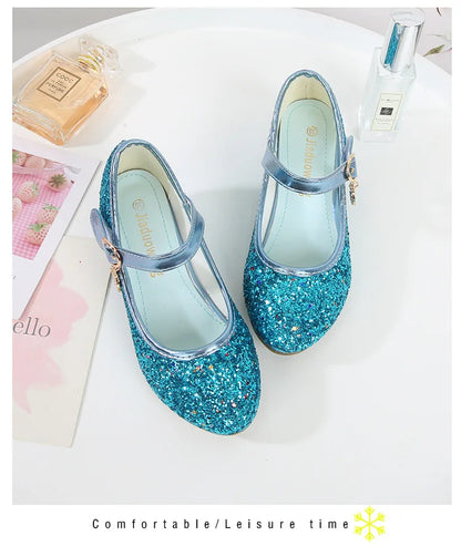 Little Heels For Kids Princess Leather Shoes