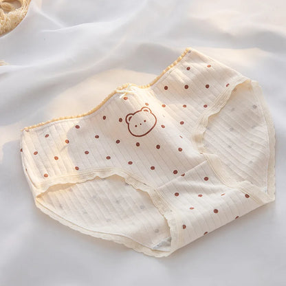 5Pcs/set Mid Waist Intimates Underpants