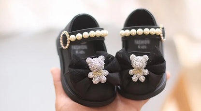 Bow Square Shoes Children Sneakers