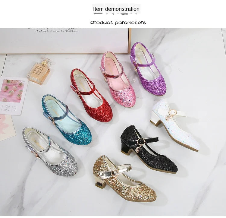 Little Heels For Kids Princess Leather Shoes