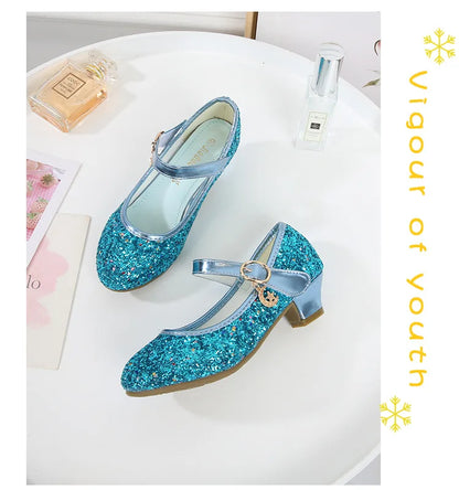 Little Heels For Kids Princess Leather Shoes