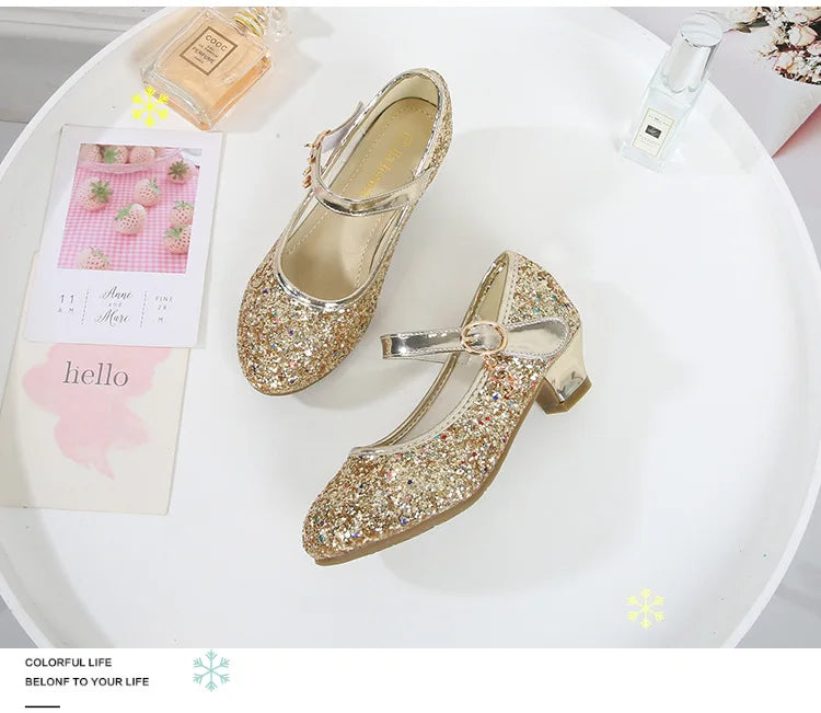 Little Heels For Kids Princess Leather Shoes