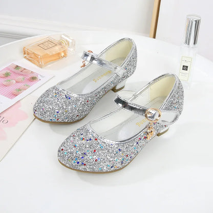 Little Heels For Kids Princess Leather Shoes