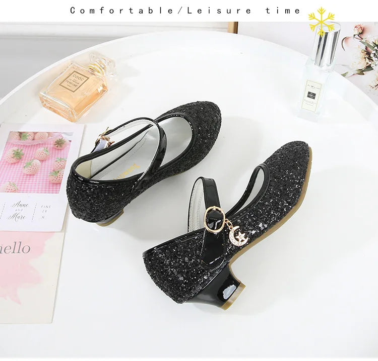 Little Heels For Kids Princess Leather Shoes