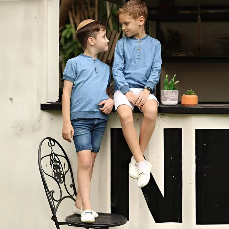 Summer Kid's T-Shirt Top Romper Skirt Set