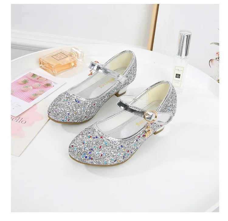 Little Heels For Kids Princess Leather Shoes