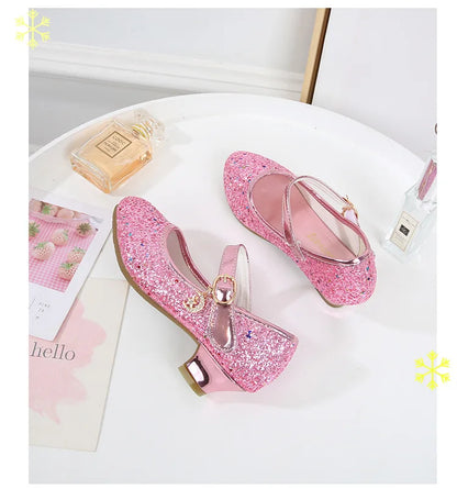 Little Heels For Kids Princess Leather Shoes