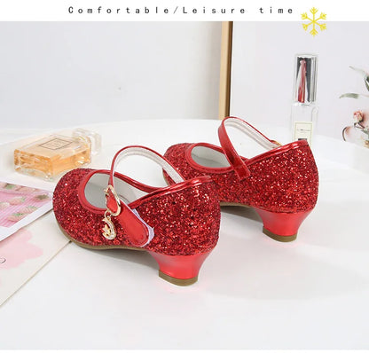 Little Heels For Kids Princess Leather Shoes