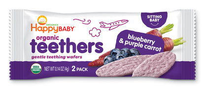 Happy Baby Teethers Teething Wafers Blueberry & Purple Carrot (6x1.7 OZ)-2