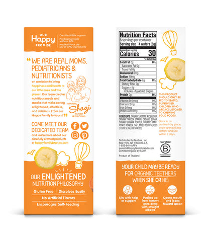 Happy Baby Teethers Teething Wafers Sweet Potato & Banana (6x1.7 OZ)-1