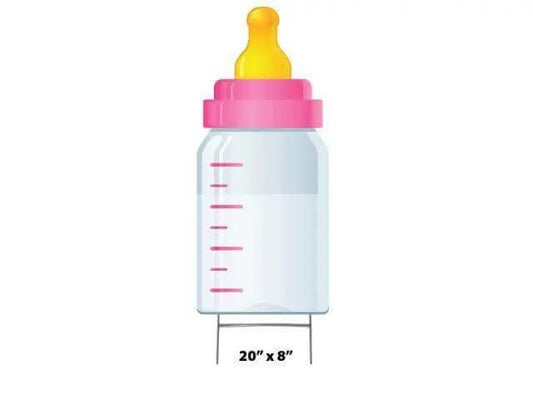 Baby Bottle Icon Yard Sign - Pink-0