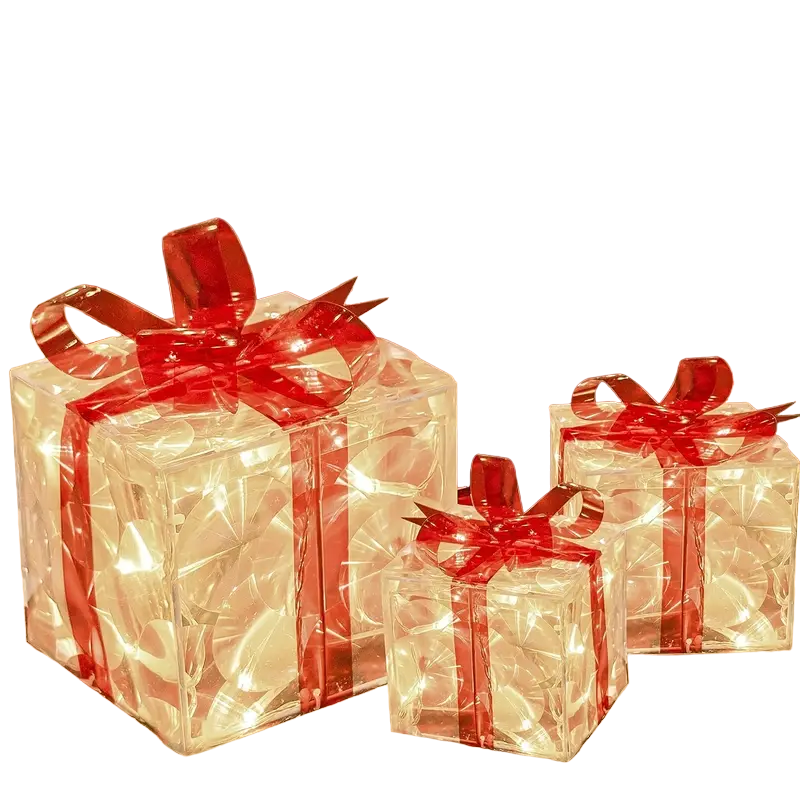 Enchanted Glow: Illuminated Christmas Gift Boxes-0