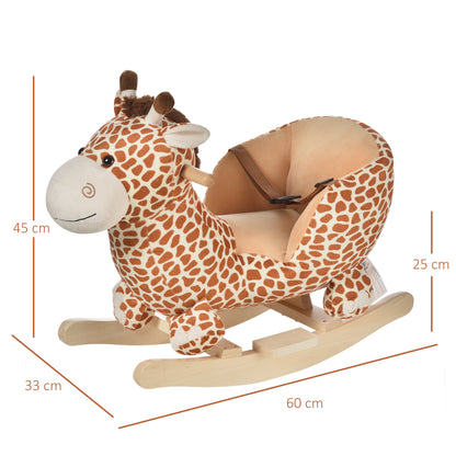 Kids Rocking Horse Toys Giraffe Seat w/ Sound Toddlers Baby Toy-Giraffe-2