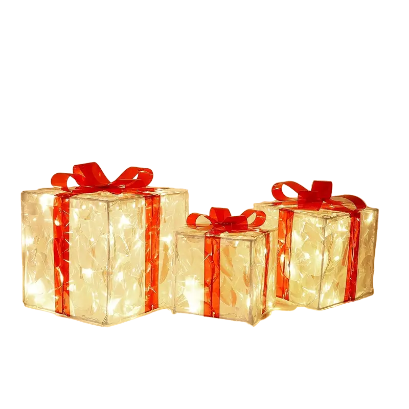 Enchanted Glow: Illuminated Christmas Gift Boxes-1
