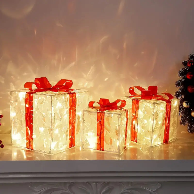 Enchanted Glow: Illuminated Christmas Gift Boxes-4