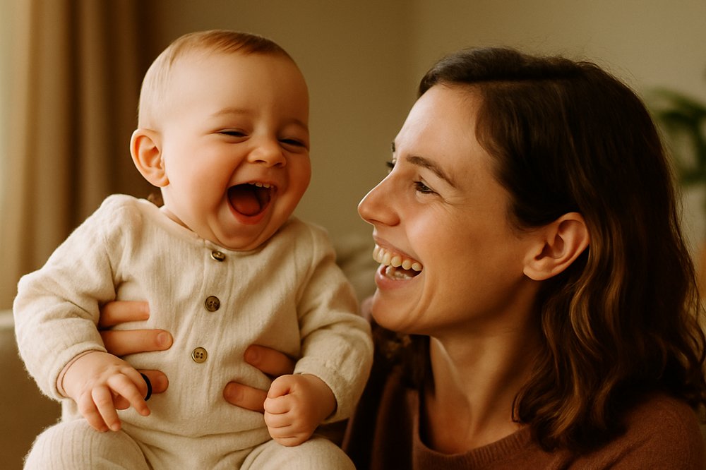 needs to be lifestyle (parent + baby having a moment)
emotional, not just product on beige background
baby wearing your shoes or outfit, looking happy