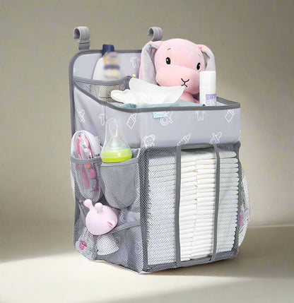 Baby Crib Hanging Storage Bag Portable Diaper Organizer Newborn Bedding Set  Foldable Nappy Bags Newborn Diaper Container-0