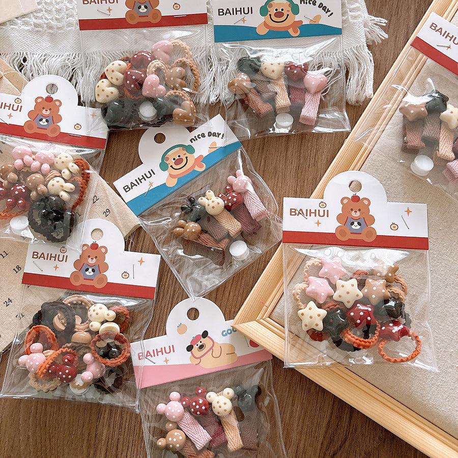 Collection of Versatile Cute Cartoon Small Children’s Star Hair Clip and Lace Baby Headband-0