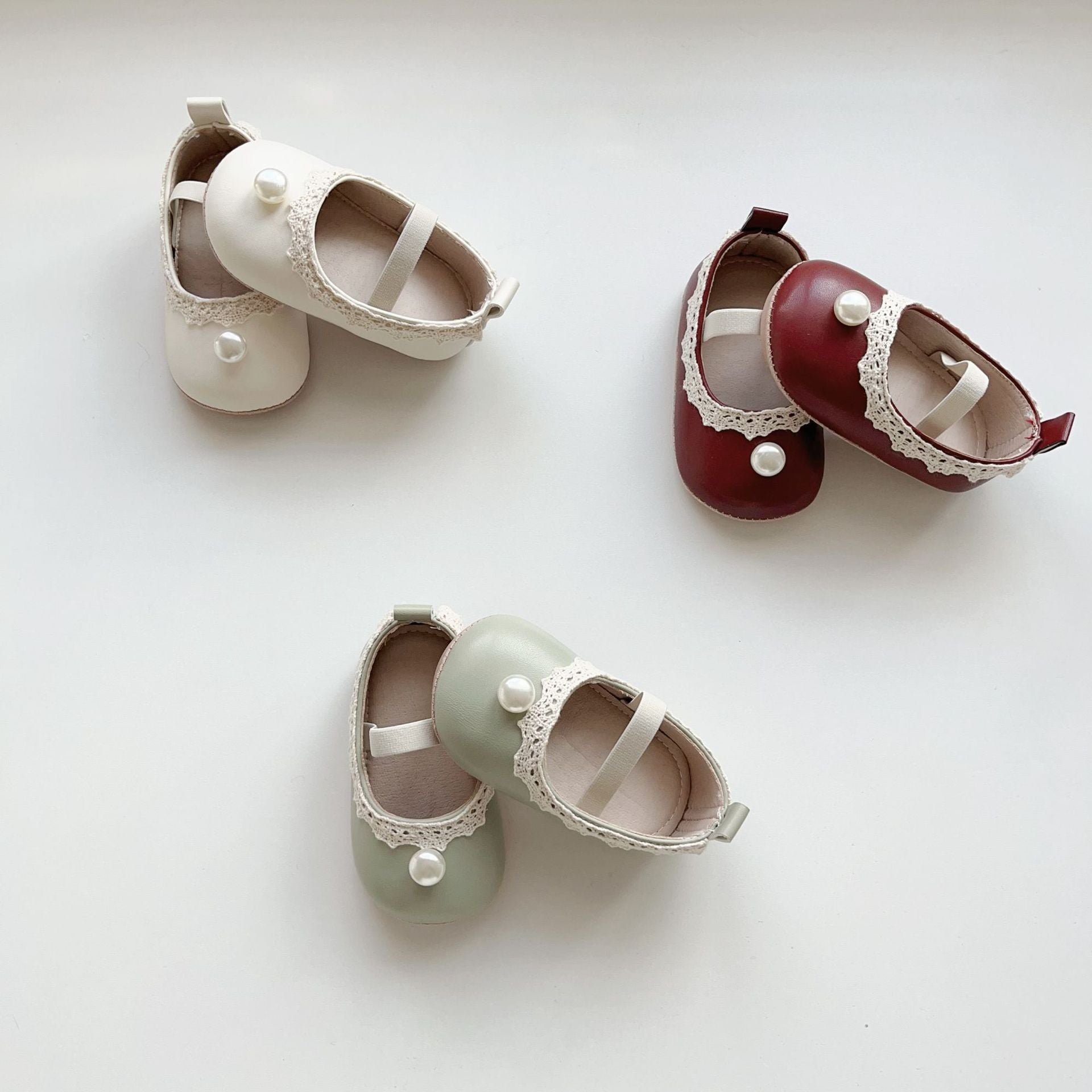 Spring and Summer Baby Girl Fashion Beaded Toddler Soft-Sole Anti-slip Walking Shoes-4